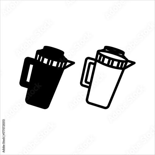 water jug icon set