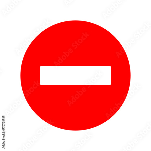 red bigroun traffic sign icon