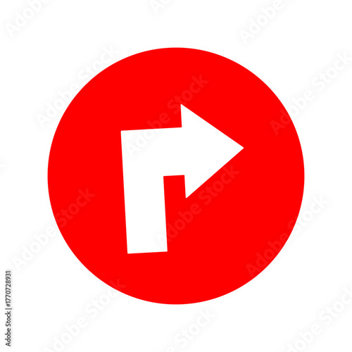 red bigroun traffic sign icon