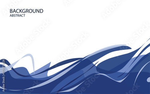 Abstract Blue Wave Background – Clean White Space Design