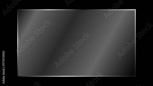 Transparent glossy and shiny glass plate with realistic light glare and reflection, crystal clear glass panel for monitor, TV and laptop. Vector illustration.