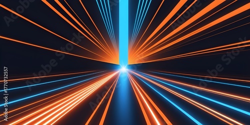 Dark Velocity — Central Speedlight Energy Burst in Pure Darkness