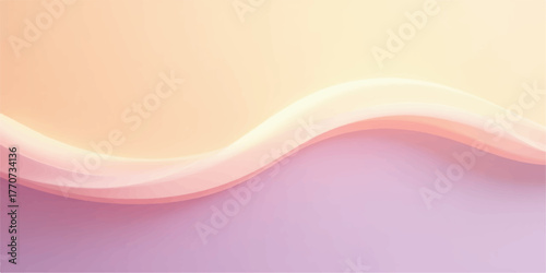 Soft flowing abstract wave of pastel pink and peach blending into a soft purple background with subtle light effects