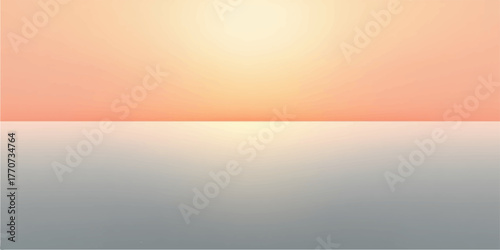 Soft pastel sunset over calm water with gentle reflections and a gradient sky
