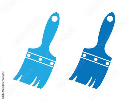 Editable color paint brush icon. Paint brush symbol sign isolated on white background. Vector illustration