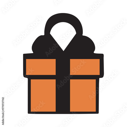 one nice gift box vector icon on white background