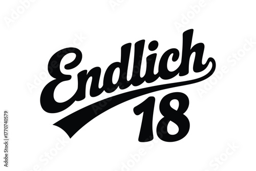 Finally 18 german text and number design