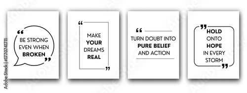 Εκτύπωση καμβά Quote set on self-improvement