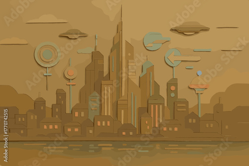 Chinese flying signage speech vector metropolis icon vibes futuristic punctuation neon no