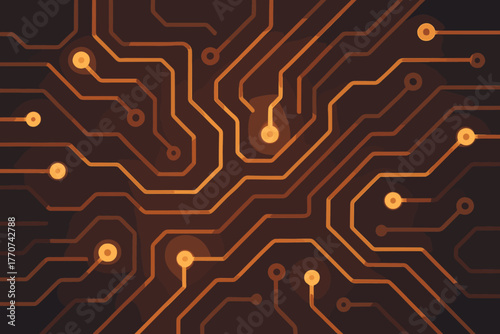 Any gradient vector illustration vibes style futuristic circuit letters icon dark no