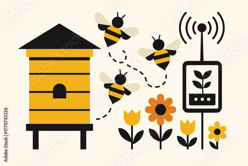 Geometry minimalist beehive letters smart icon system strong farm no punctuation characters