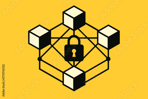 Icon no lines cyrillic geometric network vivid punctuation emojis blockchain layout vector