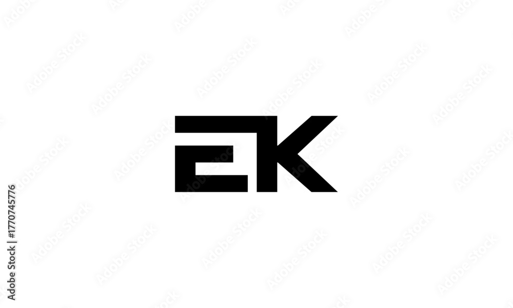 Fototapeta premium EK initial letters logo or EK monogram logo