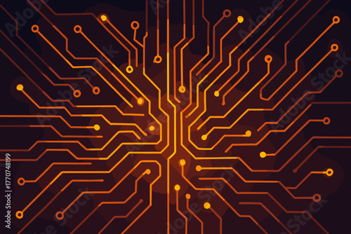 Icon circuitry digital neon vector modern marks labels no letters futuristic text