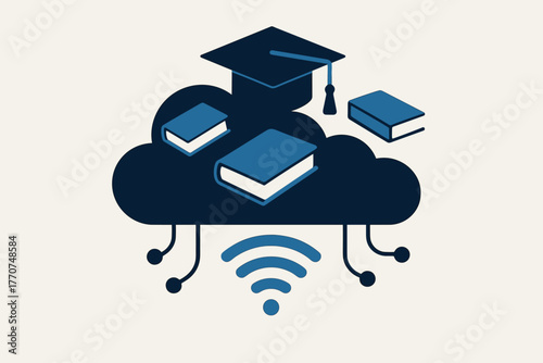 Negative vector punctuation no limited learning icon based geometry conceptual chinese wireless