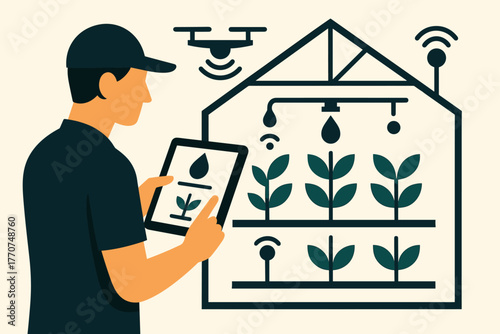 Watering smart minimalist figure letters operating flying vector agriculture no white emojis