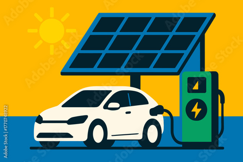 Vector solar captions geometric no bold letters charging powered icon any numbers