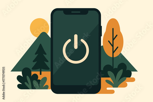 Nature cyrillic icon text switched marks detox no digital typography off bold