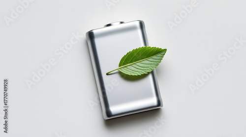 a container ,or spray bottle with a leaf placed on it