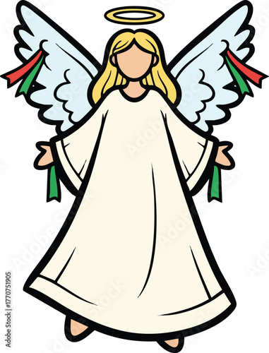 Christmas angel vector illustration 