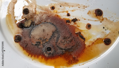 Texture Of Dirty Stains And Grease On White Stove Dried Stains Of Fat On A White Background