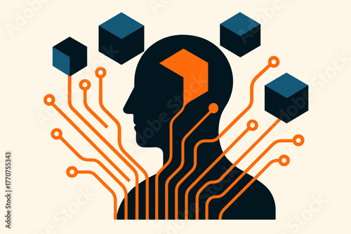 Flowing ai cyrillic abstraction intelligence icon vector geometric no minimalism labels typography