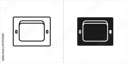 Outlet icon in line and glyph style for web design