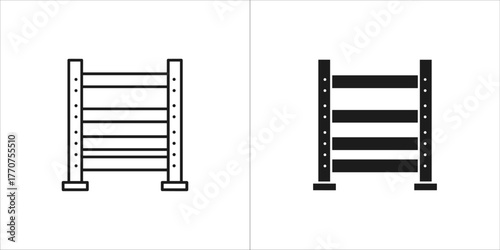 Black and grey swedish ladder icon training equipment