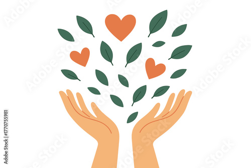 Vector hands negative airy gratitude icon releasing any no typography emotions simple