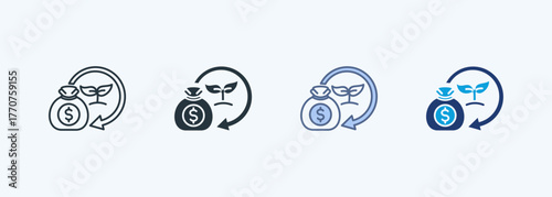 Return On Investment Multiple Style Icon Collection