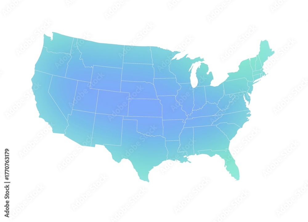 Fototapeta premium map of united states of america 