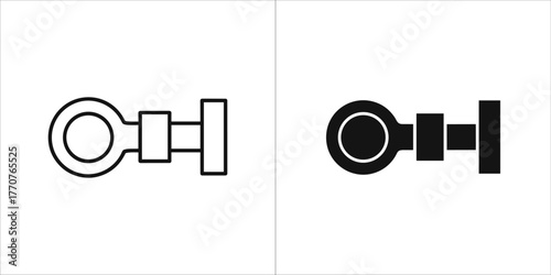 Two curtain rod holders in black and white for design needs