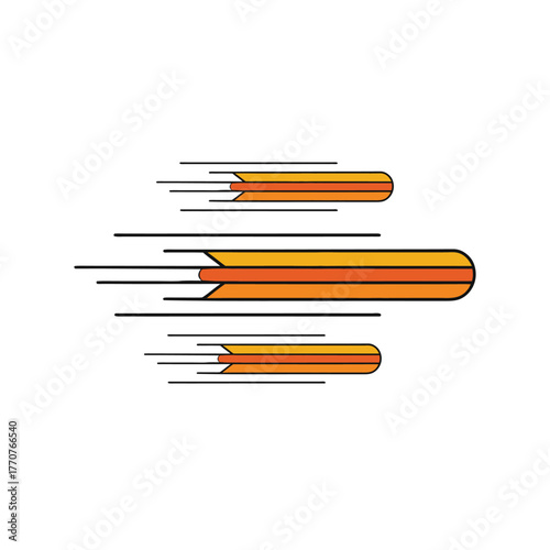 Dynamic speed lines create a sense of rapid motion and energy, often used in art and design to show movement, action, or fast-paced scenes with dramatic effect.
