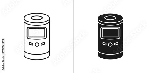 Two contrasting smart home air purifier icons for design use