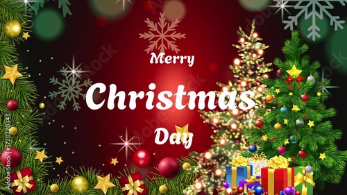 Happy Merry Christmas Day Video Animation