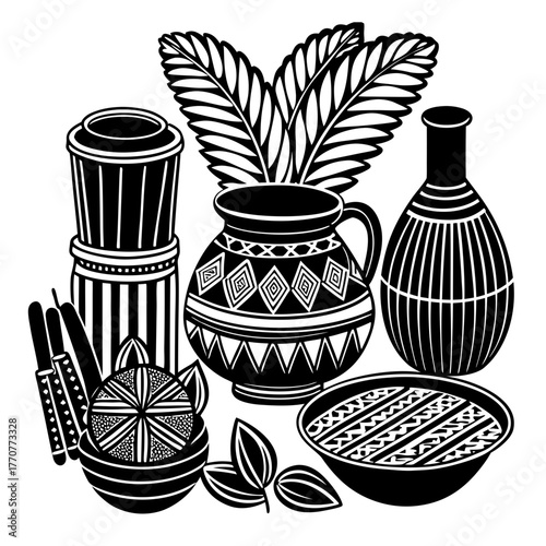 hand drawn vector illustration of a bottle of wine