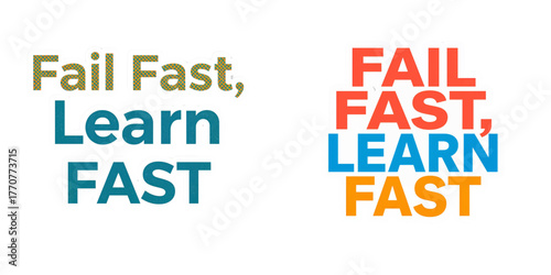 Fail Fast Learn Fast Modern Vector Sticker