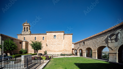 Historical architecture at Mirador de los Arcos in Lerma, Spain