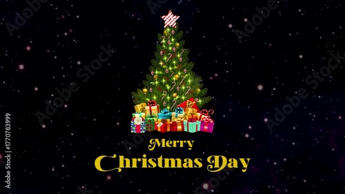 Happy Merry Christmas Day Video Animation