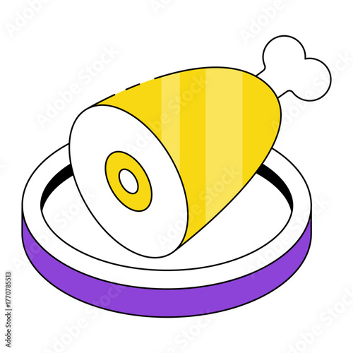 Premium download icon of ham