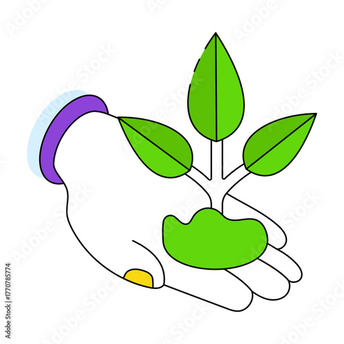 Vector design of plant care, sprout icon 