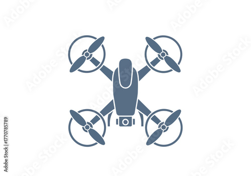 Drone Icon Modern Unmanned Aerial Vehicle Design.