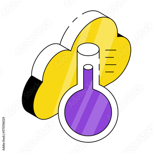 Modern design icon of cloud temperature 