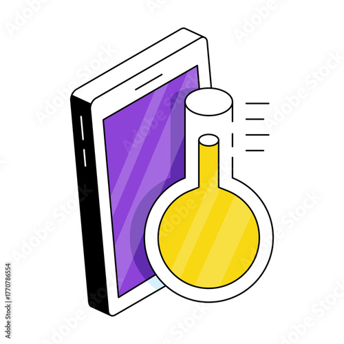 Mobile weather app icon in premium style 