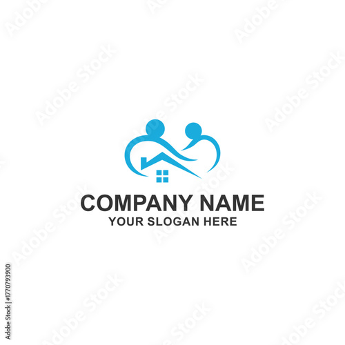 Love home education logo vector illustration