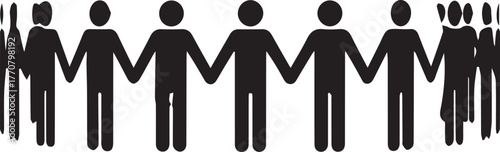 Diverse people holding hands in unity celebrating human rights day solidarity