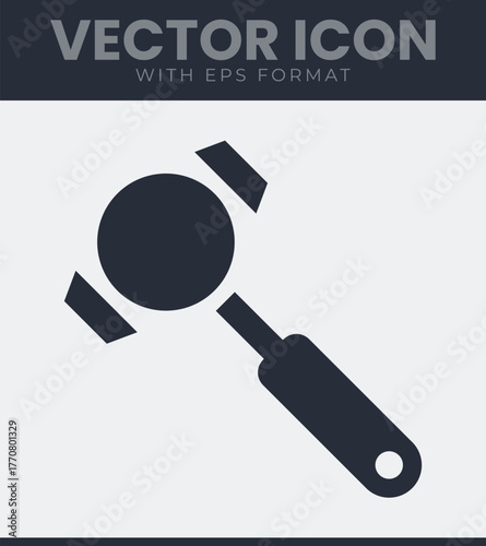 Simple rattle toy icon for babies and toddlers fun sounds