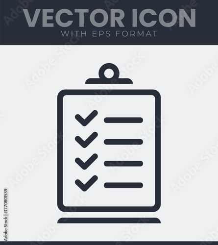 Checklist icon simple to do list task management graphic
