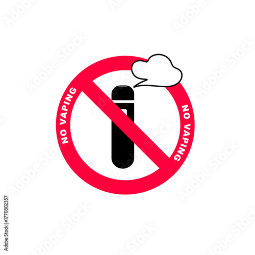 no vaping, vaping prohibited symbol logo