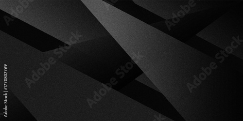 Black white dark gray silver abstract pattern background. Geometric shape. Line triangle angle fold polygon diamond 3D. Gradient. Rough grain noise. Light shadow. Matte shimmer. Design. Minimum.